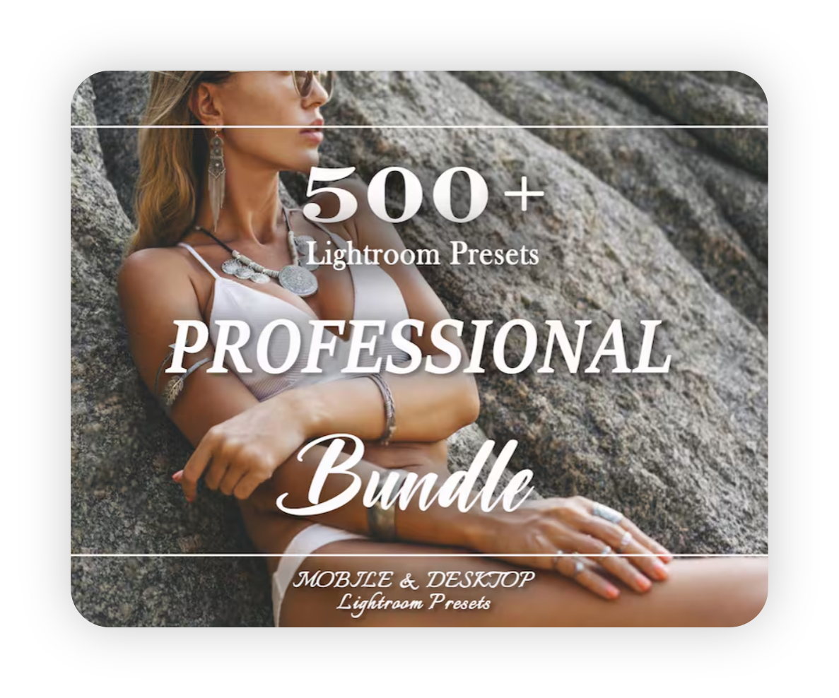 Bundle preview — 500 Lightroom presets styles grid